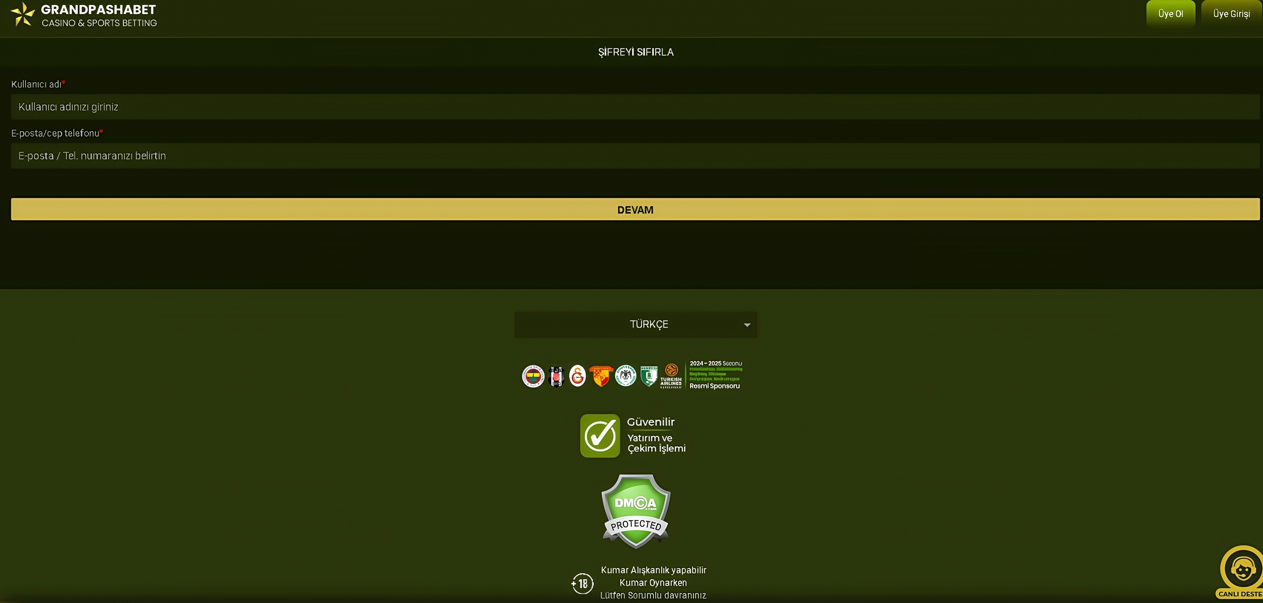 Grandpashabet giriş sonrasında güvenlik nasıl korunur?